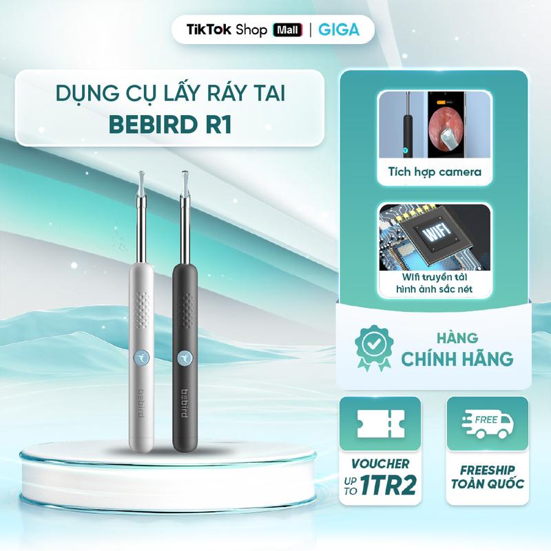 Dụng Cụ Lấy Ráy Tai Tích Hợp Camera Bebird R1 /M9 Pro/ Note 5 Pro - Hàng Chính hãng - BH 6 tháng Ngoáy Tai