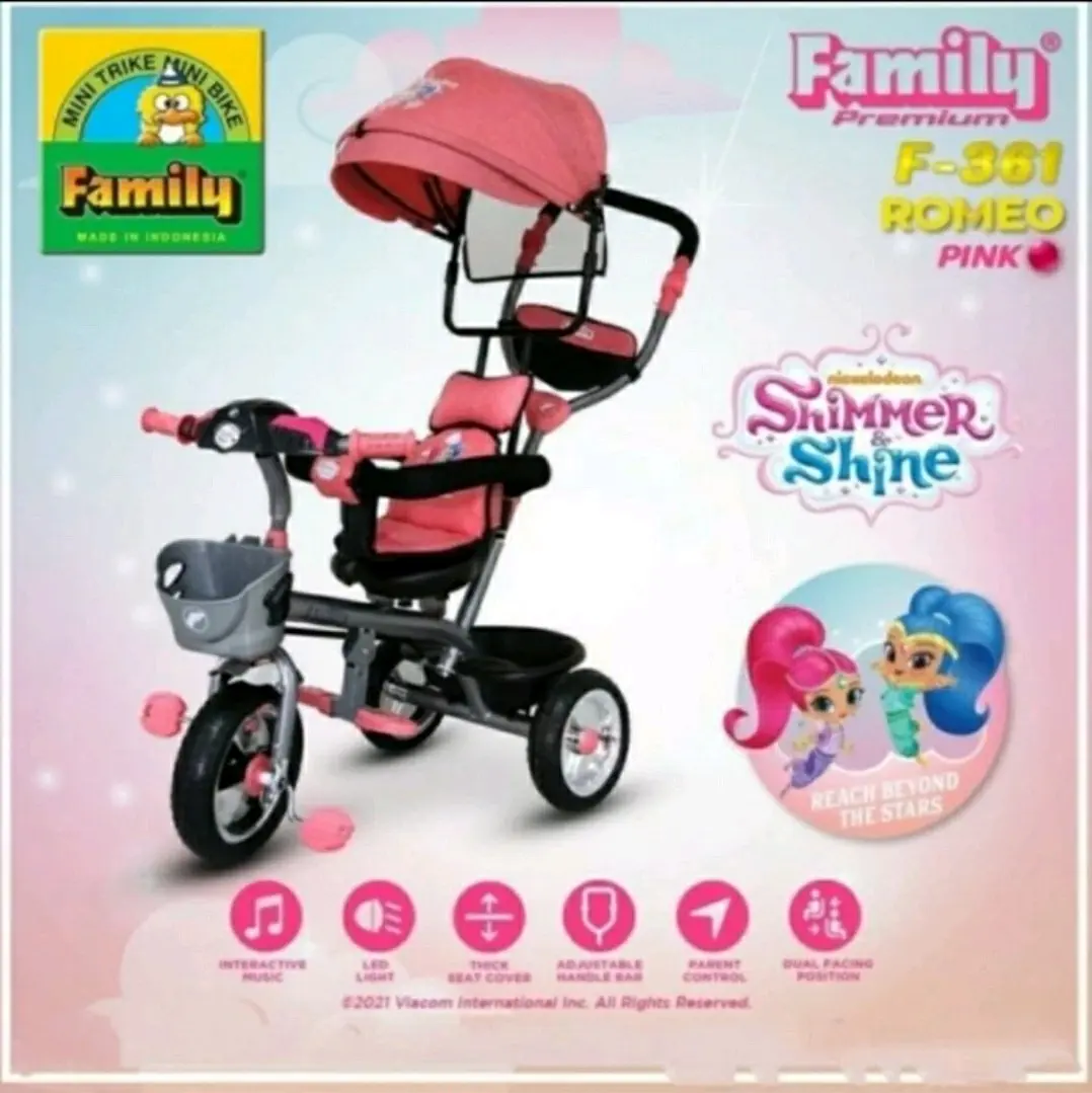 Stroller Sepeda Anak Roda Tiga Family F-361 Romeo F361 Tricycle F 361