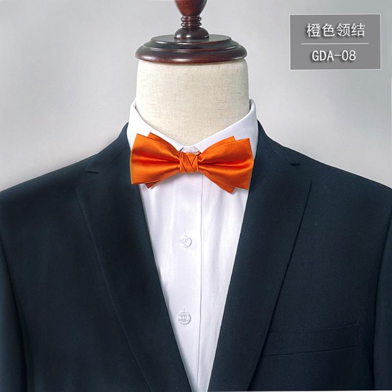 Product Introduction of New Bow Tie Men's Solid Color Bridegroom High Density 1200 Needle Silk Bow Tie Flower Business Formal Wear 9