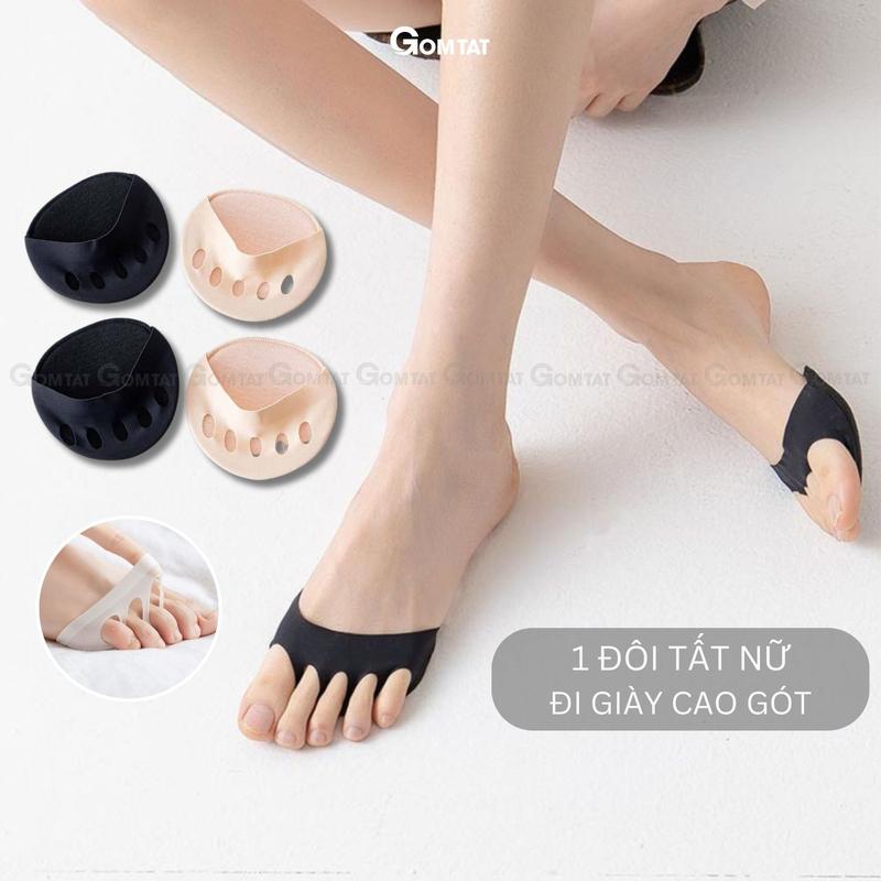  Tất đi giày cao gót mũi chân loại xỏ ngón vớ đi giày cao gót có miếng lót cotton cao cấp tất Nữ có lớp lót cotton vớ giày cao gót có mũi chân xỏ ngón Nhung - PO-MUICHAN-3010-1DOI Voi 