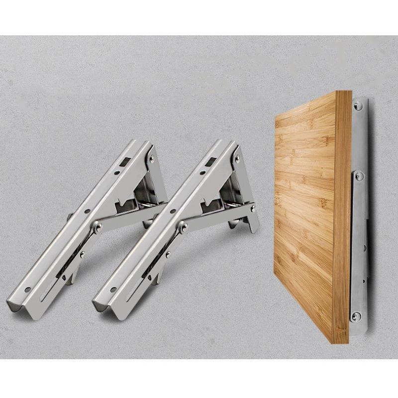 Product Introduction of [Inox - 1 Cặp - Chữ K] Bản lề gập thông minh , Giá Ke đỡ bàn gấp gọn treo tường, Pát ke chữ chịu lực 80kg 13