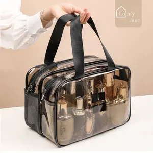 ComfyJane Washbag Double Layer Tas Make Up Kosmetik Tas Travel Organizer washbag  besar pouch  3