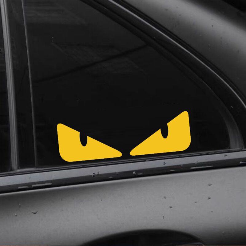 Product Introduction of Reflective Demon Eyes Motorcycle Sticker Funny Stickers Hokage Cartoon Eyes Body Decal Waterproof Decoration Motorbike Styling Accessory 19