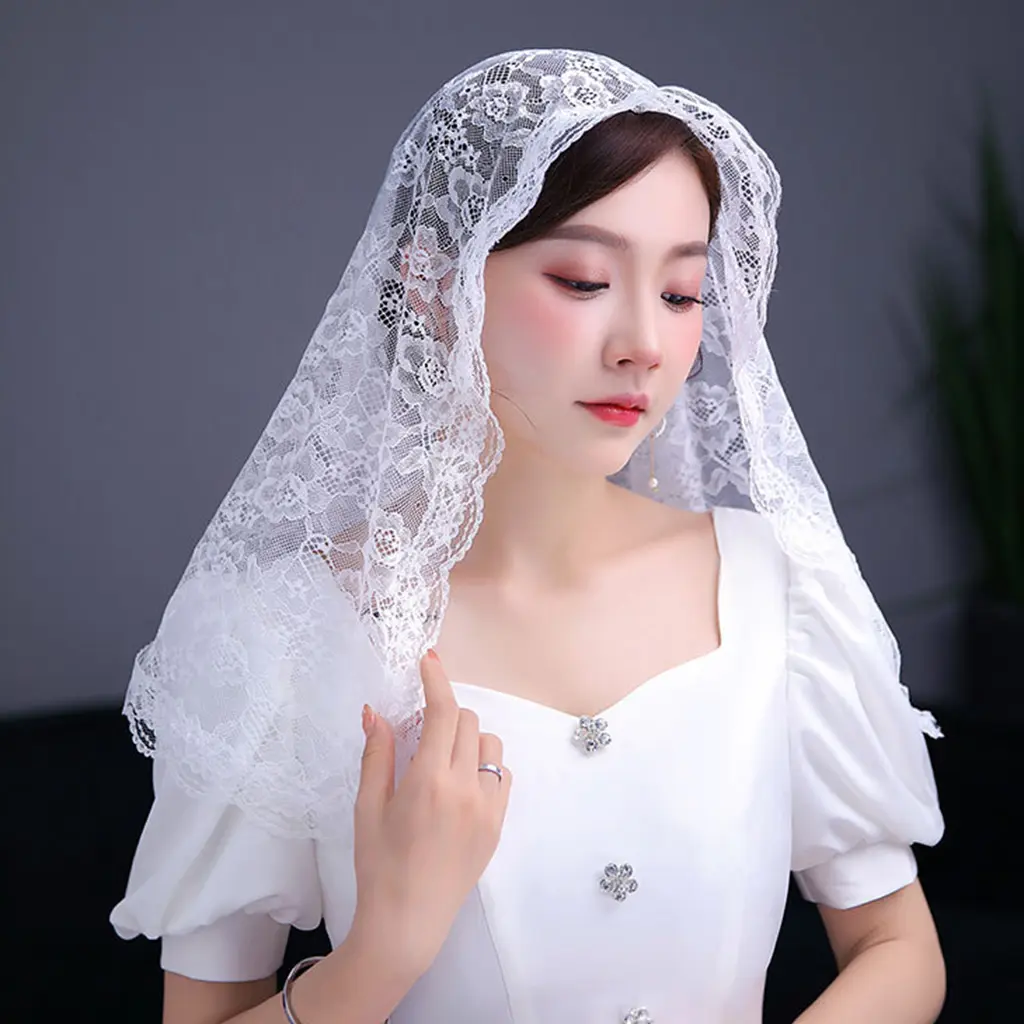 Lace Mantilla Catholic Church Chapel Veil for Head Covering Scarf for Brides