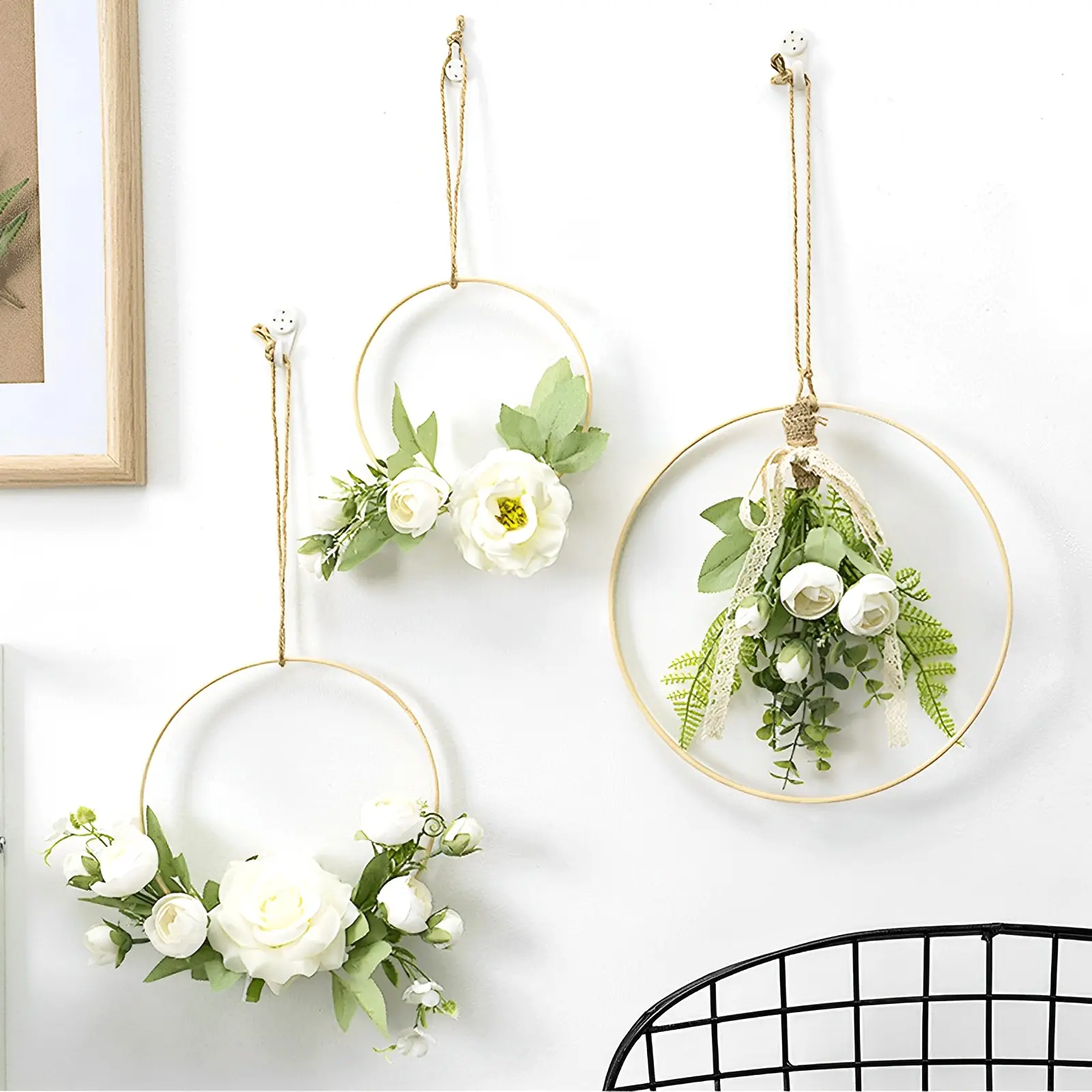 18Pcs Bamboo Rings Set 6 Sizes DIY Bamboo Hoops Set Multipurpose Bamboo Wreath Smooth Craft Hoop for DIY Wedding Wreath Decor Dream Catcher 15cm 18cm 20cm 23cm 26cm 30cm 5266l