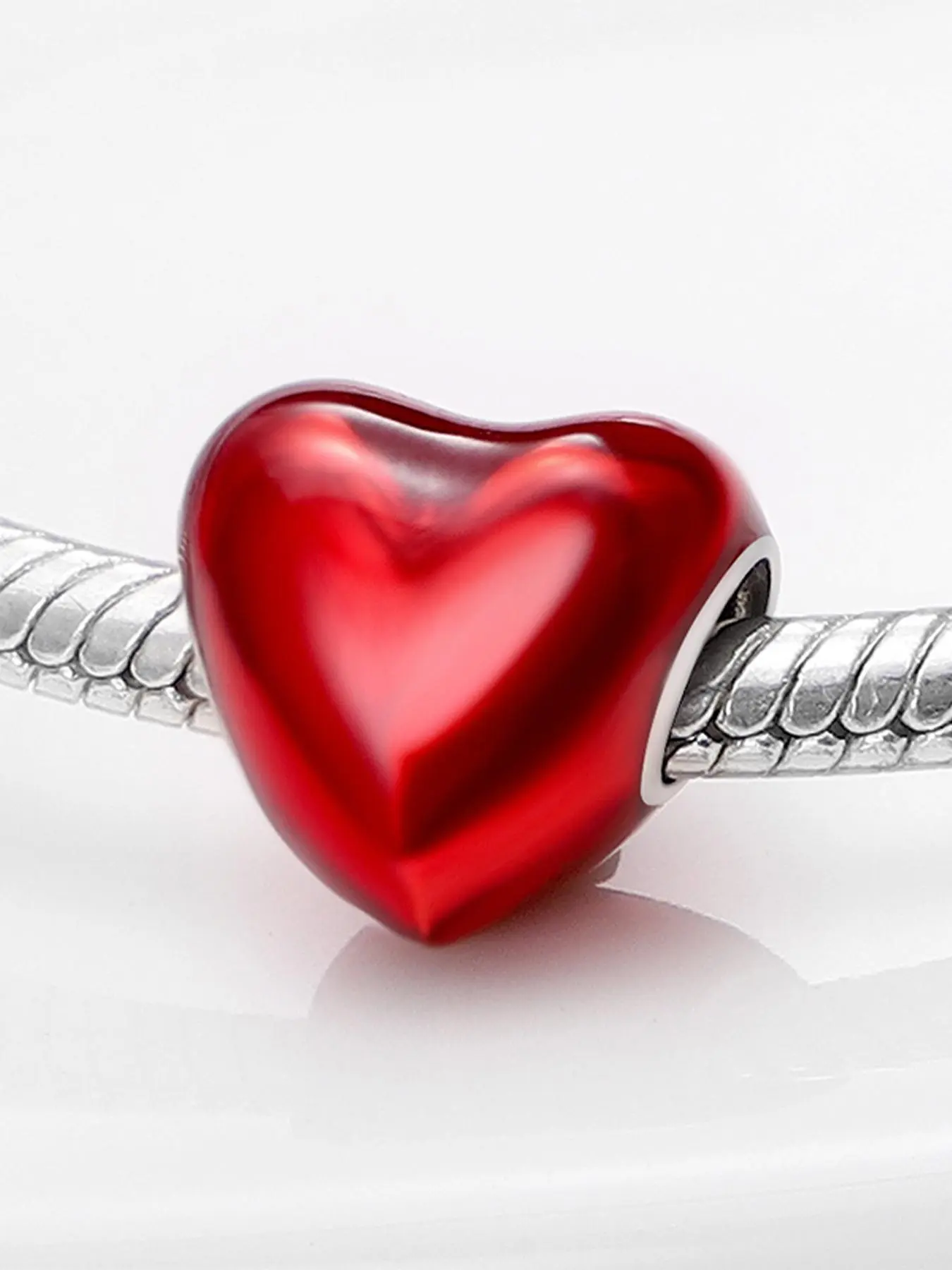 2024 New Style Heart Shaped Pendant, Fashionable Pendant for Women & Girls for Bracelet Necklace Making, Trendy All-match & Exquisite Charms for Birthday Gift, Valentine's Day, Gift, Jewelry Accessories