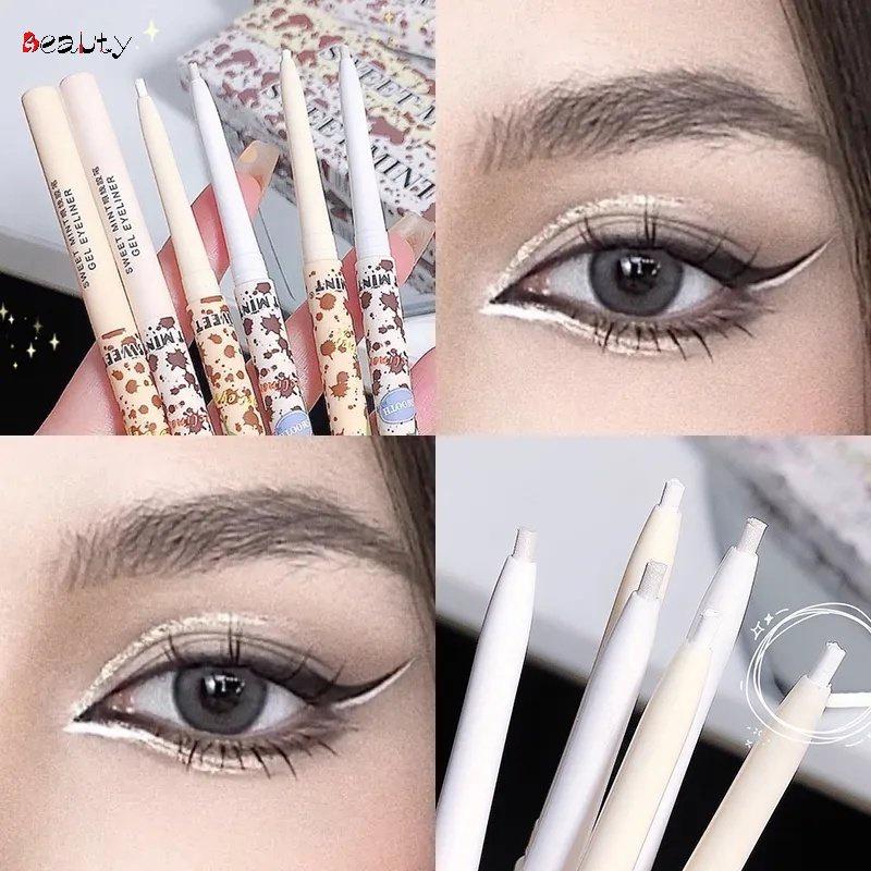Bút Kẻ Mắt Màu Trắng Ngọc Trai Mờ Bền, Không Thấm Nước, Lấp Lánh, Nằm, Tằm, Bút Chì Cho Nữ, Trang Điểm Mắt, Dụng Cụ Làm Đẹp Mỹ Phẩm