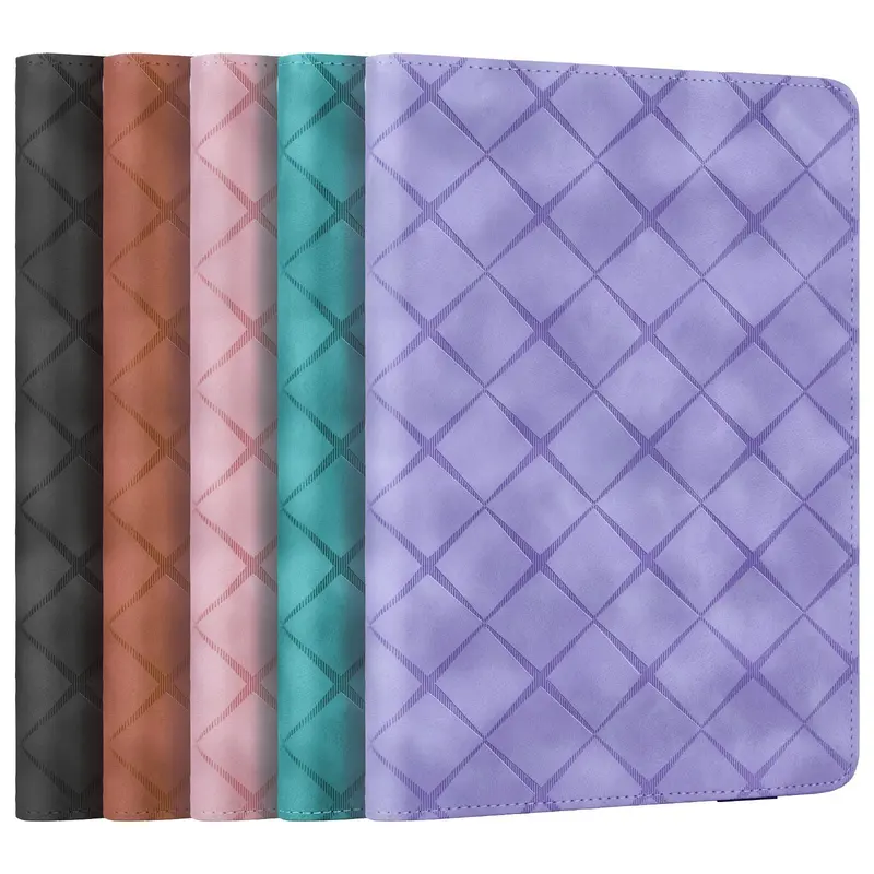 Fashionable Diamond-shaped Tablet Protective Case, Auto Sleep/Wake Tablet Protector Cover, Tablet Accessories Compatible with iPad 5 6 8 9 8