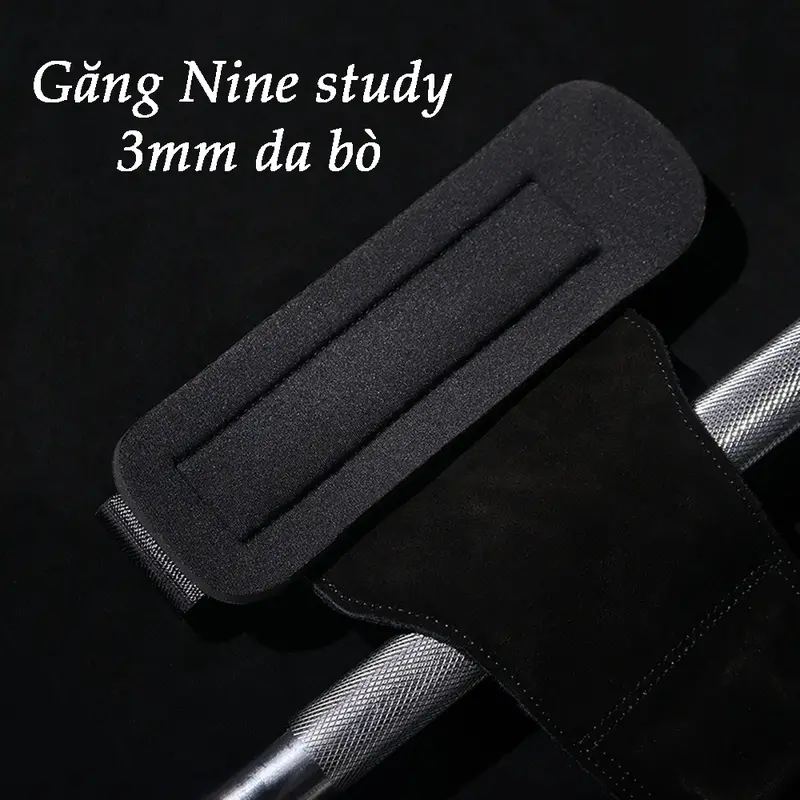 (1 đôi)Găng Tay Tập GYM, Dây kéo lưng Lifting Straps Nine Study đa năng hỗ trợ tập Gym, Deadlift, lên xà, nâng tạ 7