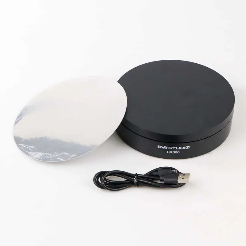 TaffSTUDIO Alas Putar Fotografi Rotating Display Stand Base 13.5cm - BK360 3
