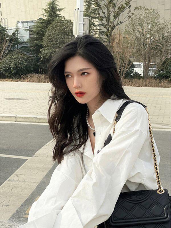 Product Introduction of French Style Unique White Shirt for Women Autumn Design Sense Niche Beautiful Blouse Dry Rose Top221325 12
