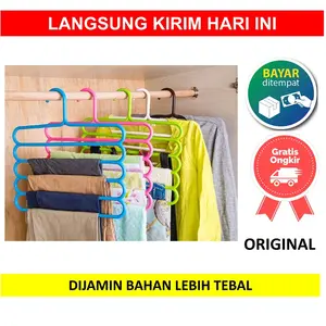 Hanger 5 Susun  Laundry Gantungan Multifungsi Scarf Jilbab Baju Celana Hijab