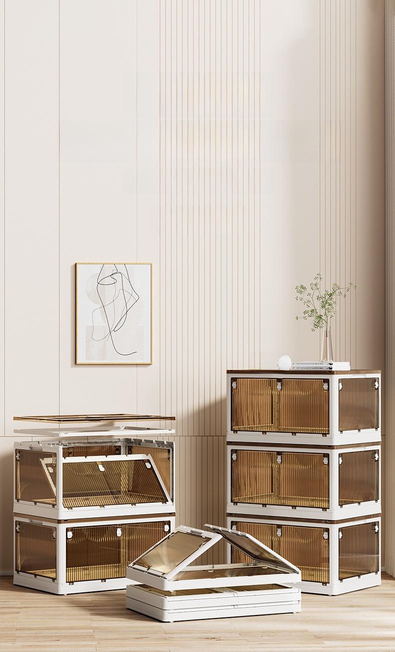 Product Introduction of Foldable Car Five Open Doors Storage Box Household Extra Large Clothes Plastic Box Quilt Finishing Folding Box Organiser 0