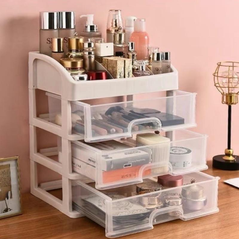 [Hàng Chọn] Kệ Mỹ Phẩm 4 Tầng Trong Suốt Có Ngăn Kéo Tiện Lợi, Tủ Để Đồ Trang Điểm Size 26x17x23cm Kitchen Nhà Bếp