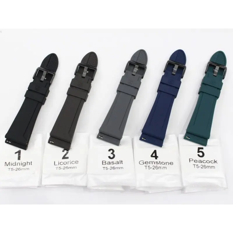 Tali Jam Tangan Rubber T5 Ukuran 26 mm Quik Release, Strap Rubber T5 Ukuran 26 mm Quik Release Watch