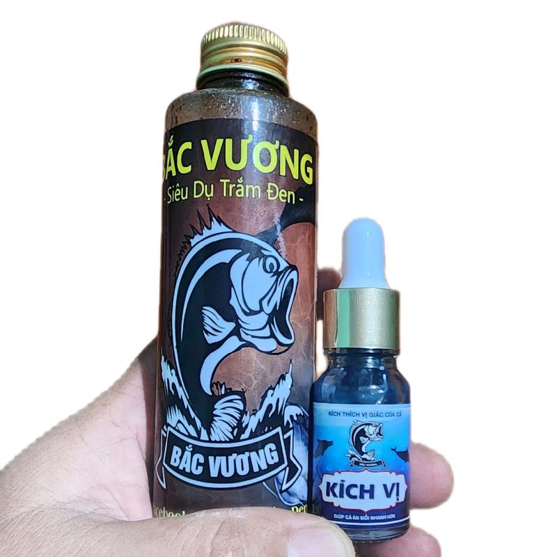 bộ Bắc Vương+ kích Vị ( tanh) bộ sản phẩm chuyên dùng ngâm ốc câu trắm đen.dùng trong câu cá hồ dịch vụ. đập tự nhiên. sản phẩm được bào chế từ các vị thuốc bắc và 1 số phụ gia. giúp thu hút cá nhanh, quấn ổ sâu.