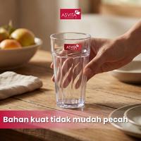 Gambar ASVITA Gelas Susun Capri 425 ML - 6 PCS Plastik Food Grade Wadah Minum GTC 425 - Bubble Wrap dari ASVITA Plastic Indonesia Kota Tangerang 5 Tokopedia