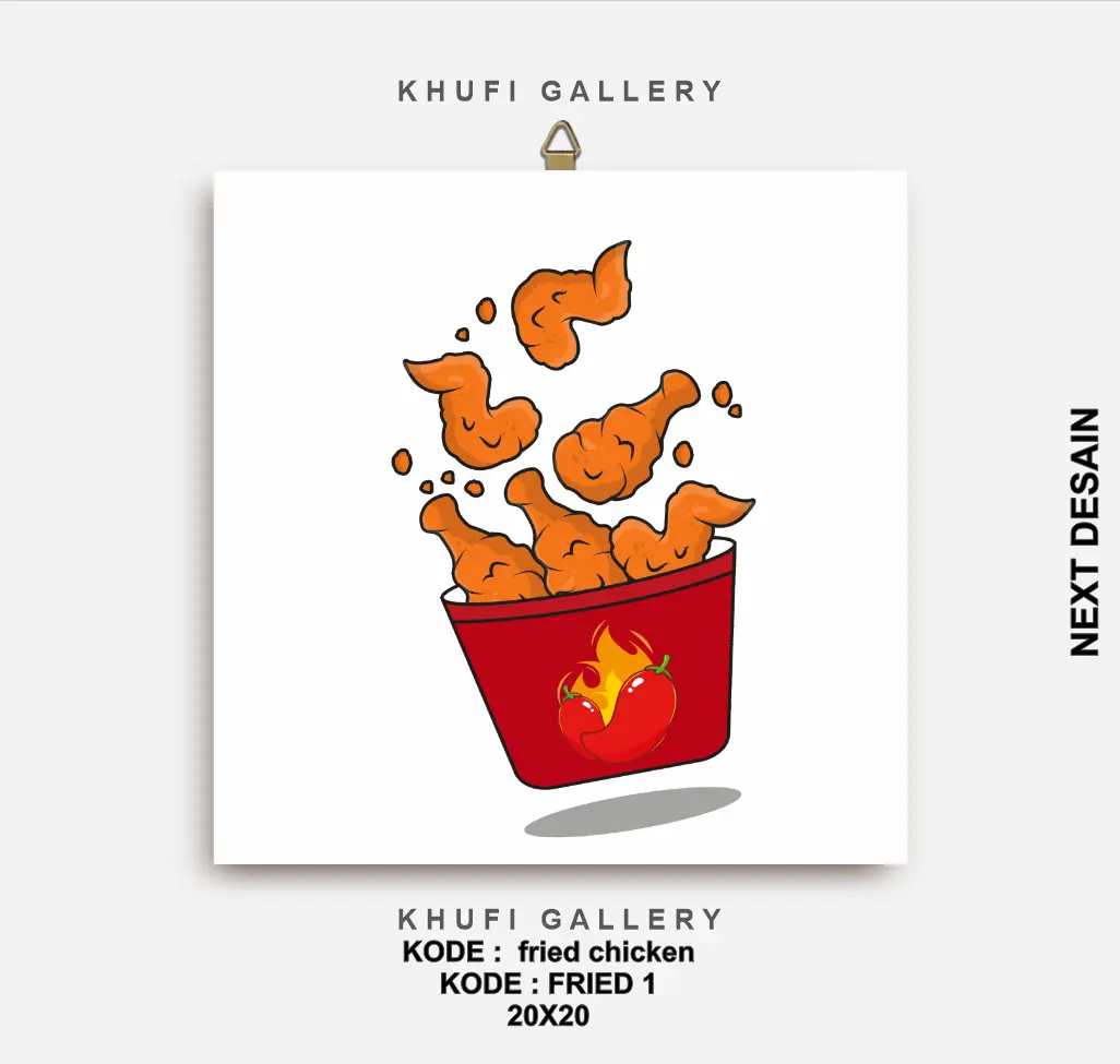 Khufi Gallery Hiasan Dinding Restoran Rumah Makan Warung Fried Chicken Fried Besi Gantungan