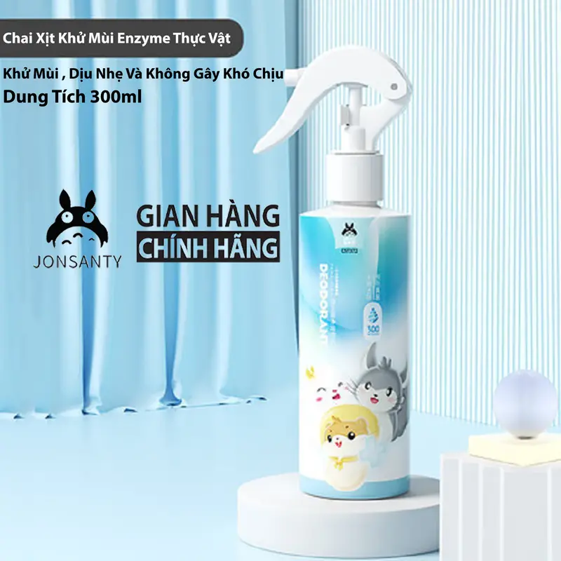 Xịt khuẩn khử mùi thú cưng JONSANTY hương chanh bạc hà cao cấp làm sạch không khí, bảo vệ môi trường 3