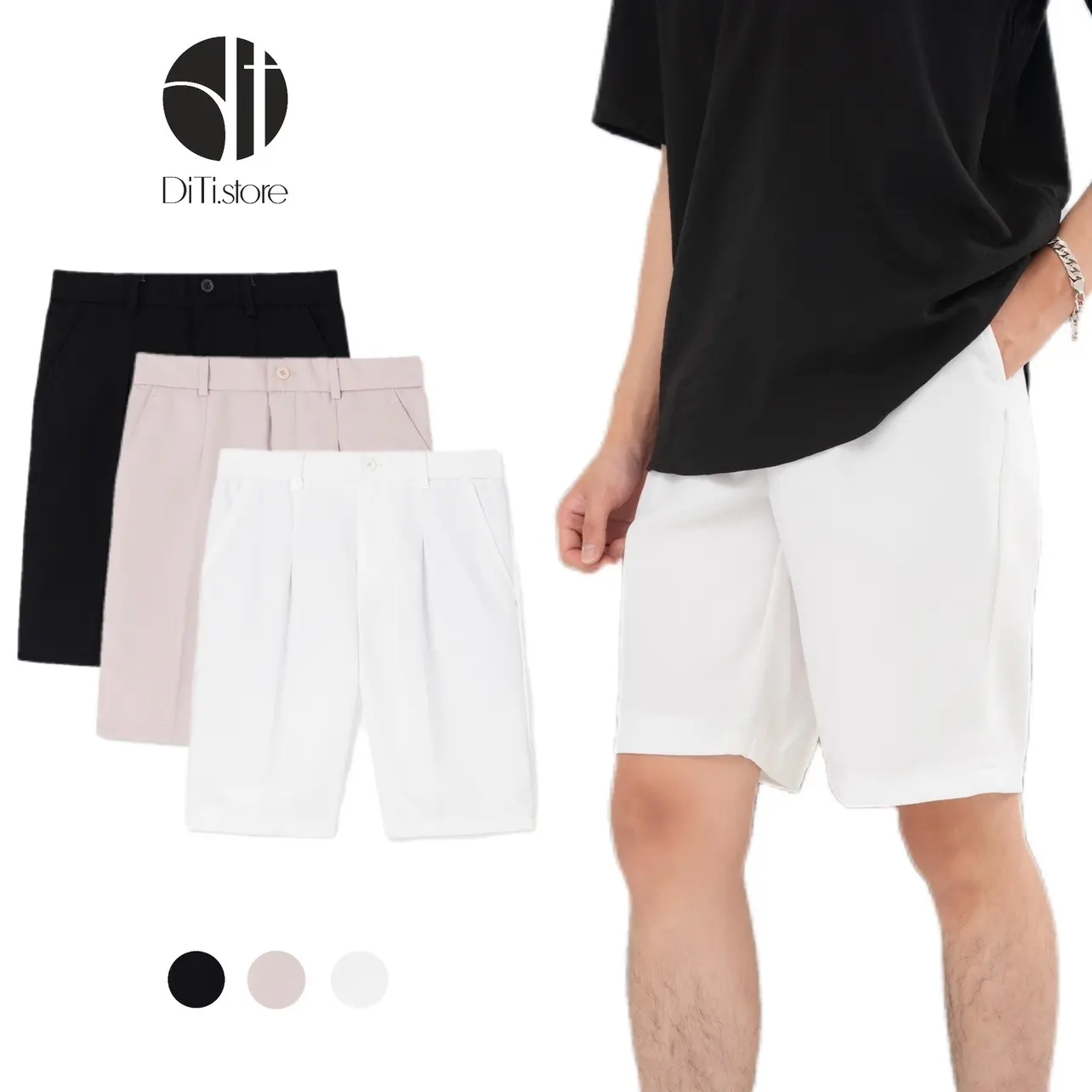 Quần Short Nam Cát Hàn DiTi Basic