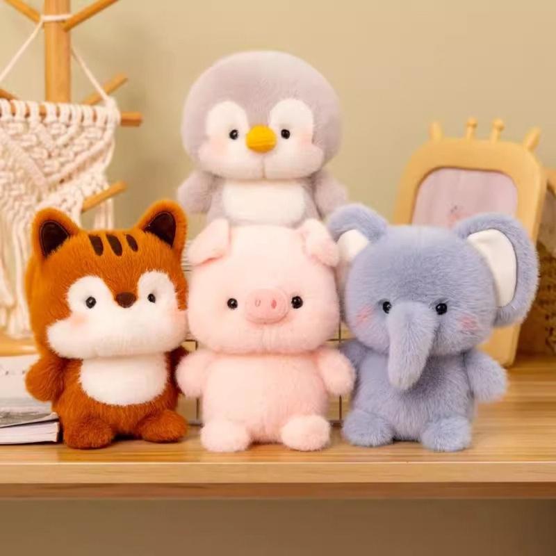 Búp Bê Đi Kèm, Cho Trẻ Em, Thỏ Trắng Và Gấu Nhỏ Đồ Chơi Nhồi Bông, Voi Thú Cưng Dễ Thương, Búp Bê Sóc Động Vật Hoạt Hình Mềm, Thích Hợp Cho Sinh Nhật Và Giáng Sinh Của Trẻ Em 1