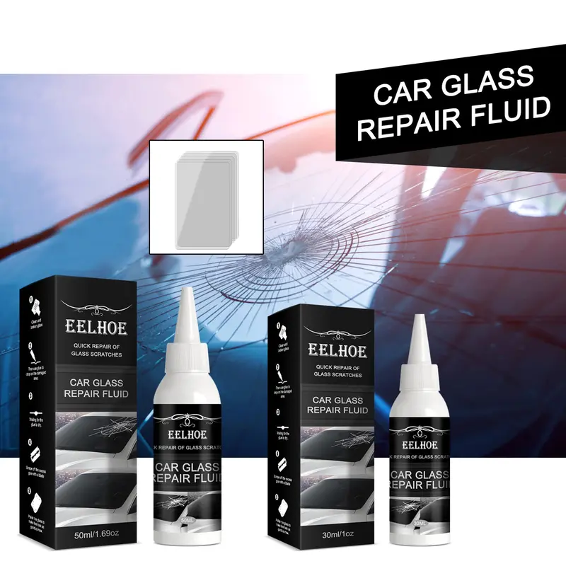 Dụng Cụ Phục Hồi Kính, 30 / 50ml, Sửa Chữa Nhanh, Bảo Dưỡng Nhanh, Độ Bám Dính Mạnh, Lâu Trôi, Keo Phục Hồi Vết Nứt Kính Chắn Gió Ô Tô, Phụ Kiện Xe Hơi 1