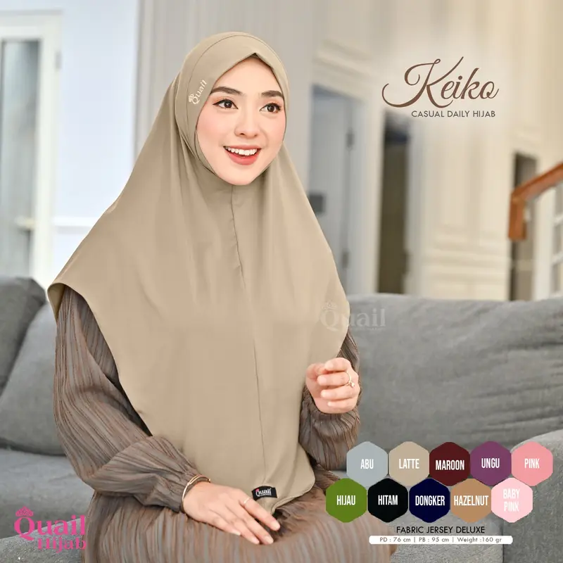 QUAIL HIJAB INSTAN JERSEY KEIKO 1