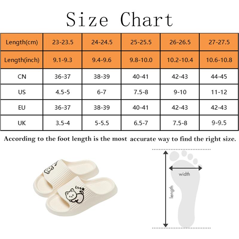 Product Introduction of Cat Printed Household Sandals And Slippers Indoor Mute Bathroom Non-Slip Bath Couple Slippers 0