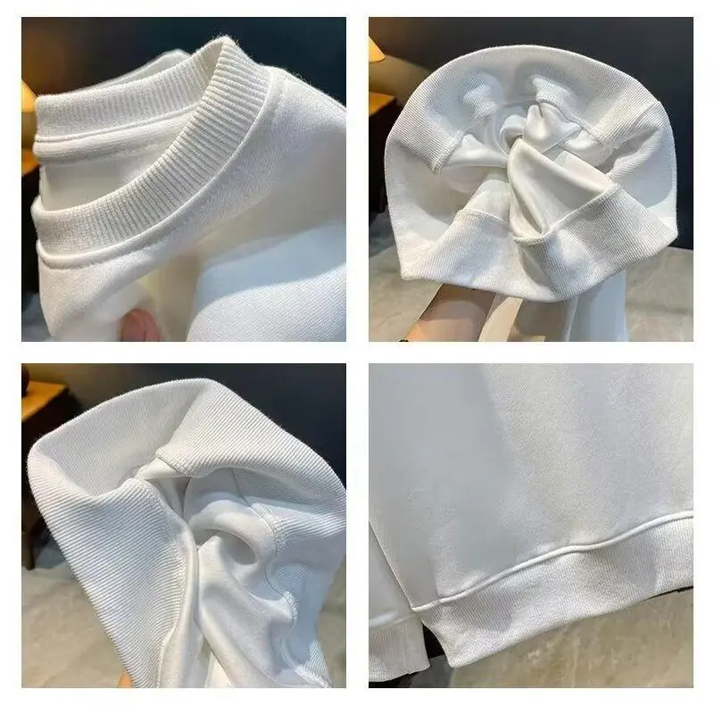 Áo Nỉ Nam, Phong Cách Hàn Quốc, Thường Ngày Và Dáng Rộng Rãi, Chất Liệu Bông Mùa Đông, Ấm Áp, Dài Tay, Cổ Tròn, Thích Hợp Cho Mùa Đông Và Mùa Thu, Áo Nỉ Phong Cách Hàn Quốc 6