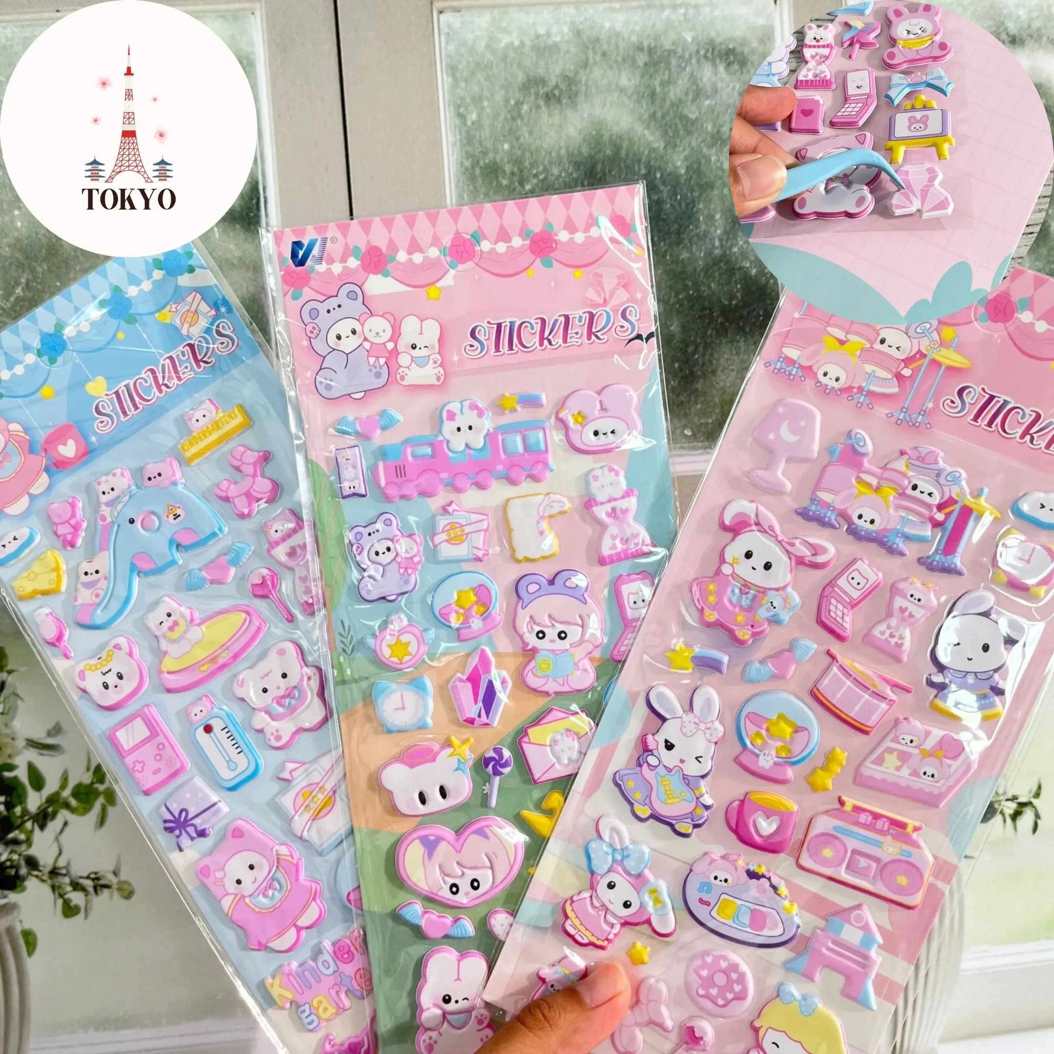 Sticker Timbul 3D Kelinci WX-MA Model Rabbit Bunny Scrapbook Journal