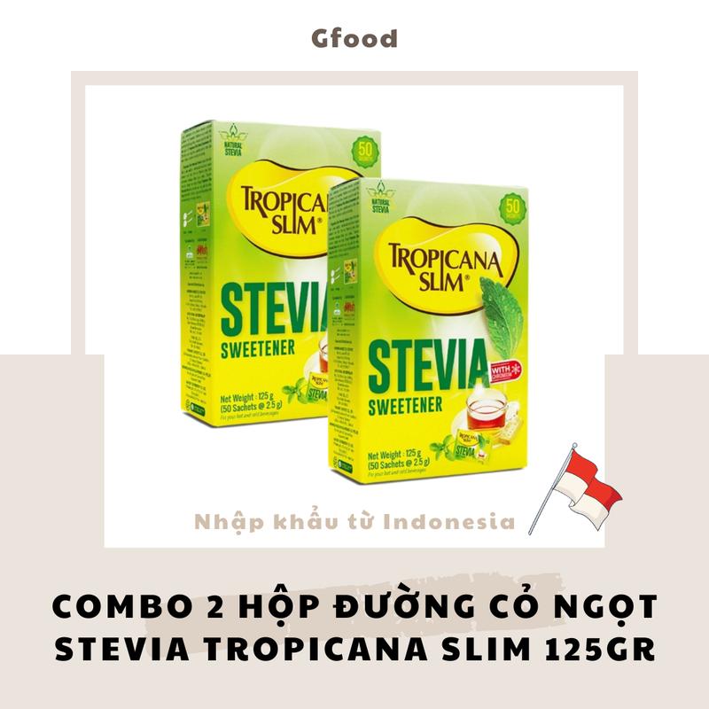 [COMBO 2 HỘP] Tropicana Slim Đường Cỏ Ngọt Stevia 125gr
