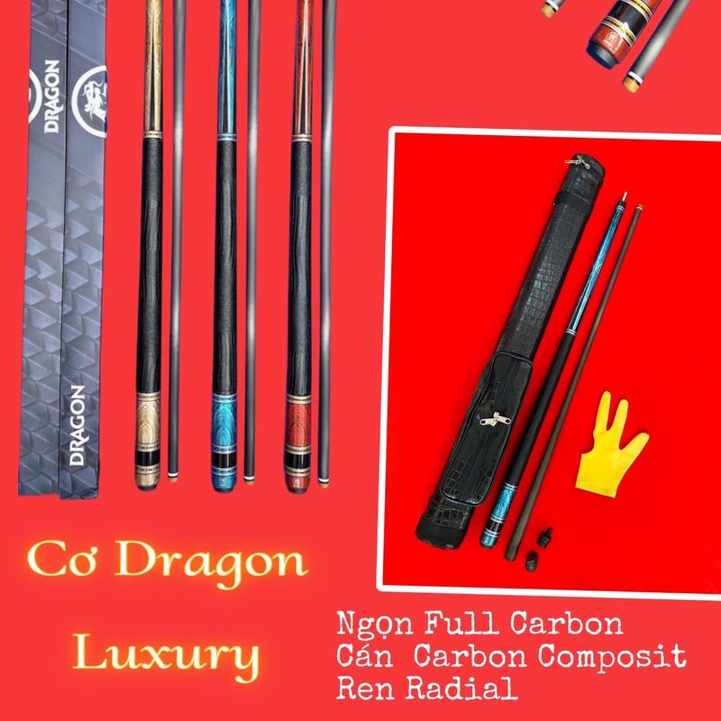 GÂY BIDA LỖ DRAGON LUXRY ngọn cacbon, cán cacbon composite, tặng kèm phụ kiện, khúc nối, bảo vệ đầu cơ