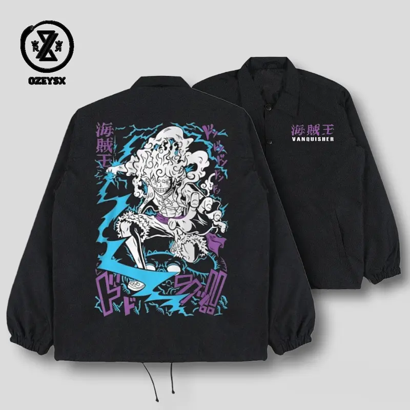 Jaket Coach Anime Eren Yeager Attack On Titan Dewasa Pria Wanita / Coach Jacket anime Attack On Titan Unisex Waterproof / Jaket Parasut anime kekinian model Eren Yeager / Jaket Windbreaker anime Attack On Titan Premium 5