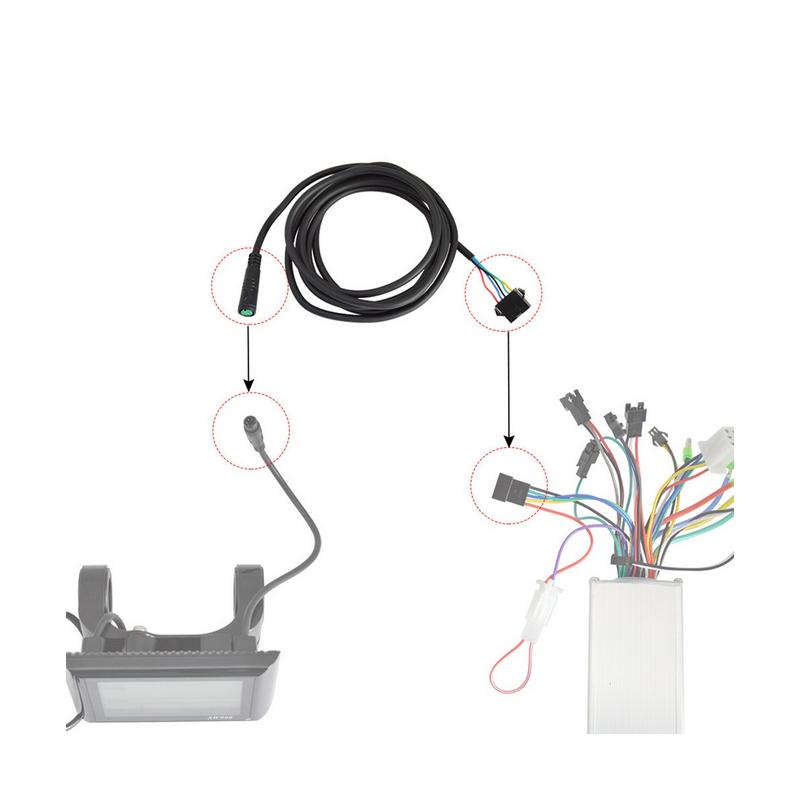 Five-Core Wire Waterproof Adapter Cable 1.7M Waterproof Connector to SM Connector E-Bike Electric Bicycle Parts 4