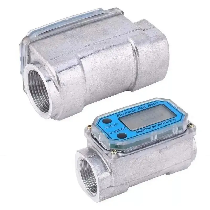 Digital flowmeter turbine alat ukur laju aliran electric fuel meter ukuran 1 inch 3