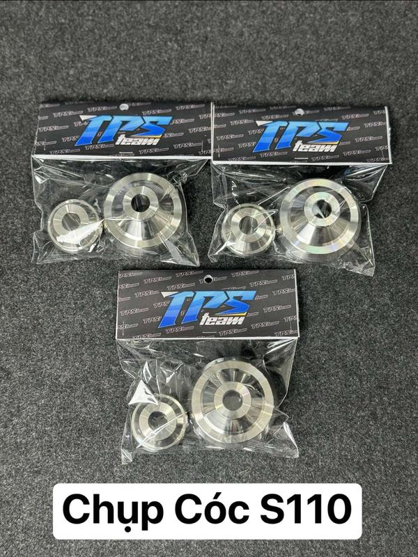 Chụp cóc inox CNC canh bánh trước dành cho Wave S110 , FuLed - Zx , FuNeo