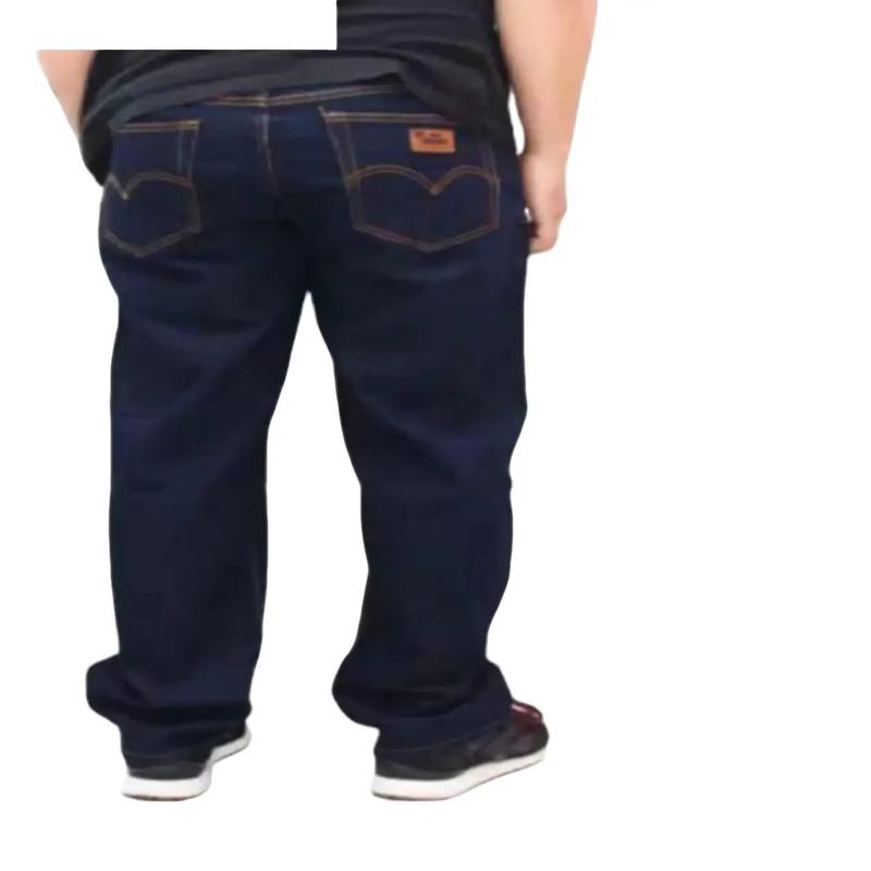 CELANA JEANS PANJANG PRIA JUMBO STANDAR REGULLER FIT BIG SIZE 28-46 bandung denim straight  Nyaman Hitam Slim High  Dewasa Cowok Biru jeans  regular  fit regular  jeans Slimfit Navy 0