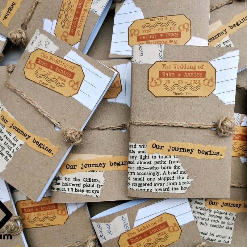 Souvenir Pesta Pernikahan Aesthetic Mini Notebook | Notes Book (Buku Catatan Kecil) Vintage | Estetik | Murah | Unik | Kekinian | Lucu | Minimalis 0