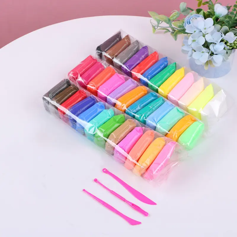 Clay Mainan Anak isi 24pcs / 36pcsMainan Edukasi Lilin anak / Polymer Clay 12 pcs / Mainan Anak clay isi 24/36Warna 3