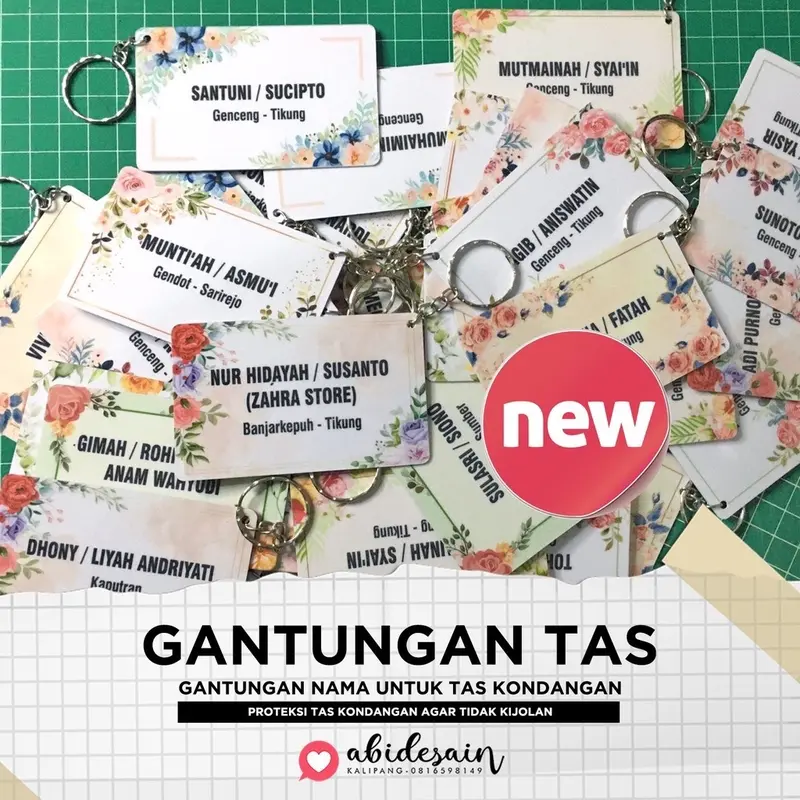 GANTUNGAN TAS - custom nama charm  tas 0
