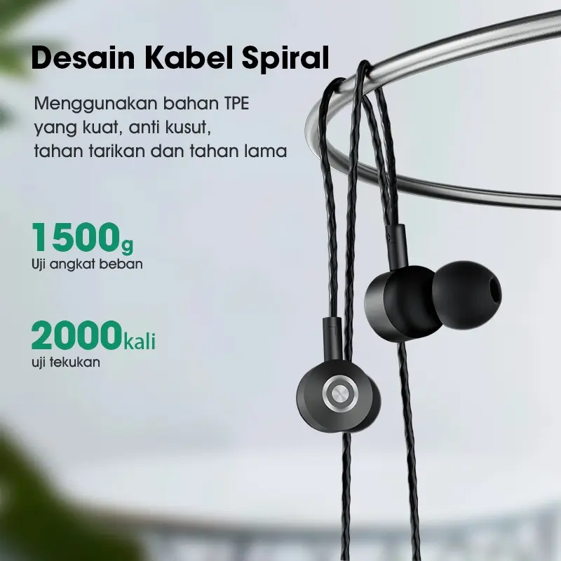 ACOME AW09 Wired In Ear Metal Earphone / Headset Strong Material Aluminium Material Membran HD 10mm Original - Garansi Resmi 1 Tahun 6