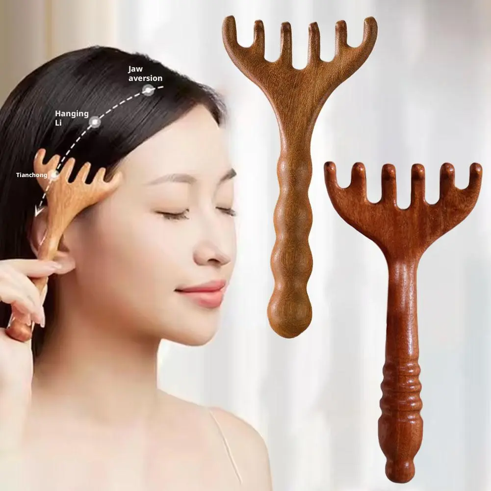 Lược Mát Xa Đầu, Gua Sha, Chống Tĩnh Điện, Làm Bằng Nhựa Resin, Lược Mát Xa Da Đầu, Làm Bằng Gỗ Đàn Hương, Dành Cho Nam Và Nữ, L7N4