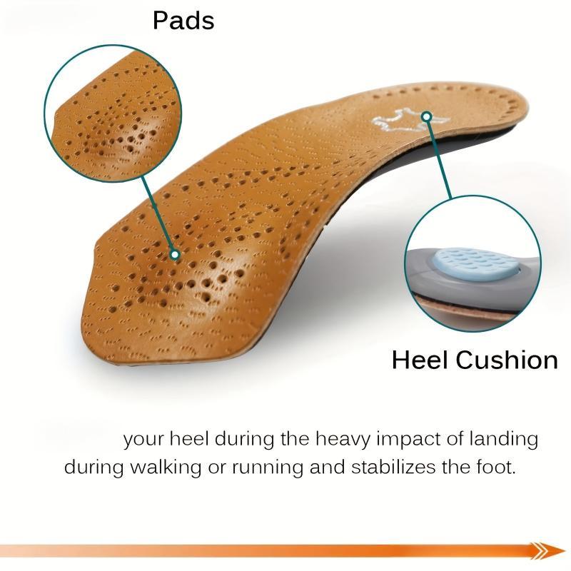 High Arch Support Insoles with Heel Cushion, Shock Absorbing PU Material Breathable Comfortable Latex Metatarsal Pads, Sports Shoe Accessories for Running & Walking 5