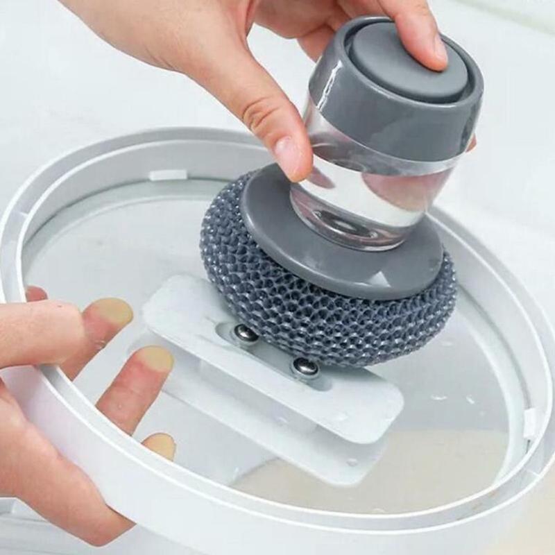 Dụng Cụ Cọ Xoong Nồi kèm Bình Xịt Thông Minh Siêu Tiện Lợi Cọ Rửa Xoong Nồi rửa bát đa năng Có Bình Chứa Nước Rửa chén bùi nhùi nhôm Làm Sạch Treo Tường