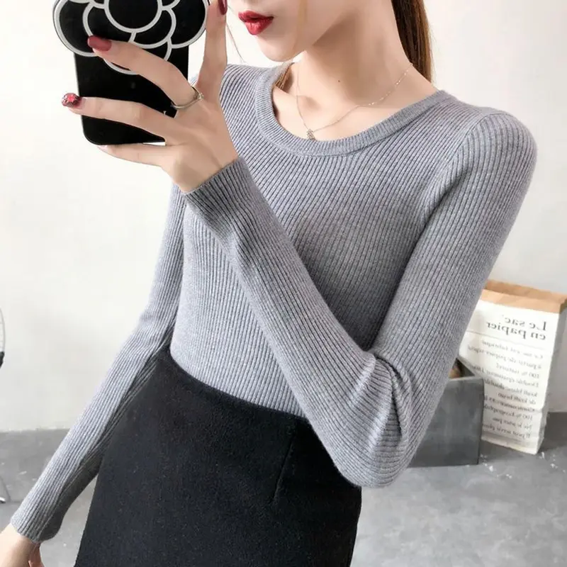 SH378 Áo Len Kem  Cao Cấp Nữ Áo Len Giữ  Top Nhiệt Tăm 3 Phân Mềm Mịn Ấm Thu Đông Dáng Ôm Body Cổ 3 Phân Women Voi 8