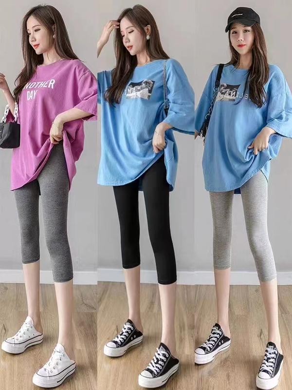 Legging Wanita Populer Baru 2023 Legging Berkualitas Tinggi Celana Pinggang Tinggi Elastis Tinggi Celana Legging Kecil Celana Elastis Pakaian Luar Wanita Ramping Ukuran Besar Longgar 1