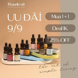 11 Handicraft Tinh dầu nguyên chất cao cấp 10ml - Không pha loãng, an toàn cho sức khỏe, hương thơm nguyên bản, thuần khiết, dùng cho khuếch tán, massage và chế tác nến thơm