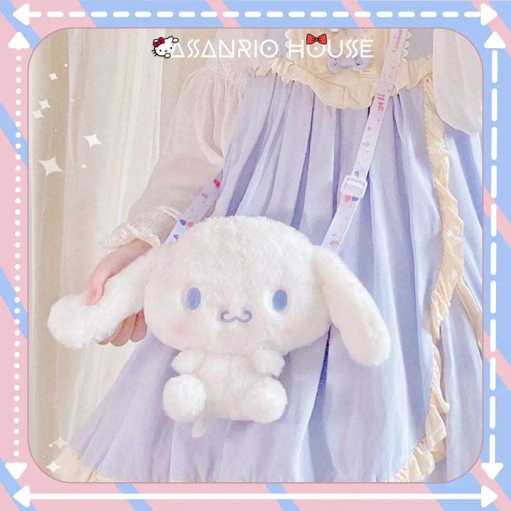 Túi Đeo Chéo Cinnamoroll Cute Có Dây Đeo Họa Tiết Phong Cách Lolita Dễ Thương, Túi Đeo Vai hoạt hình đáng yêu