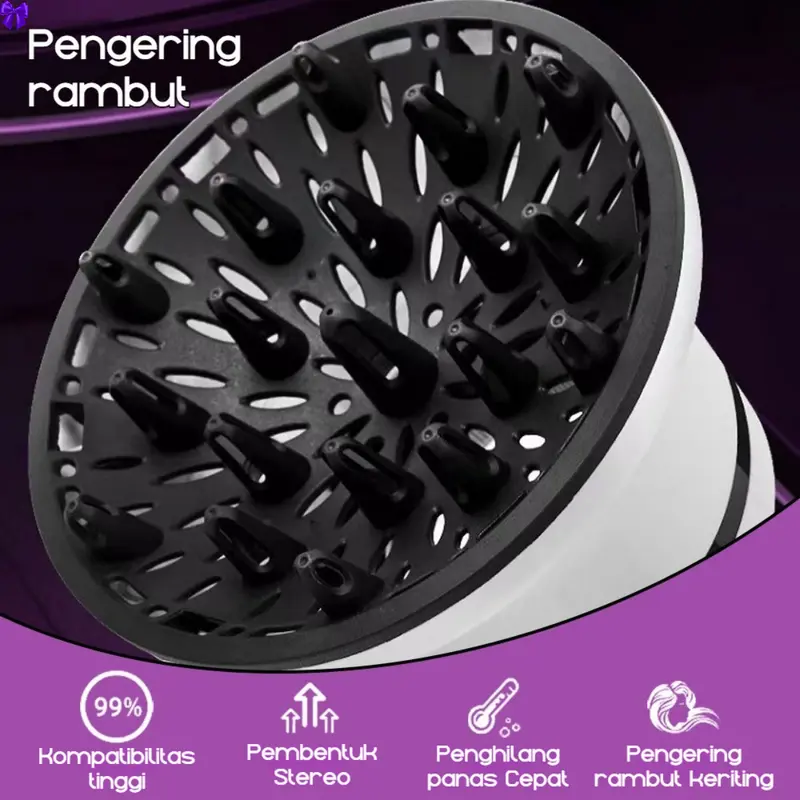 Universal Curly Hair Dryer Diffuser for Blow Dryers Hair Diffuser Penata Rambut Rumahan Untuk Rambut Keriting 6