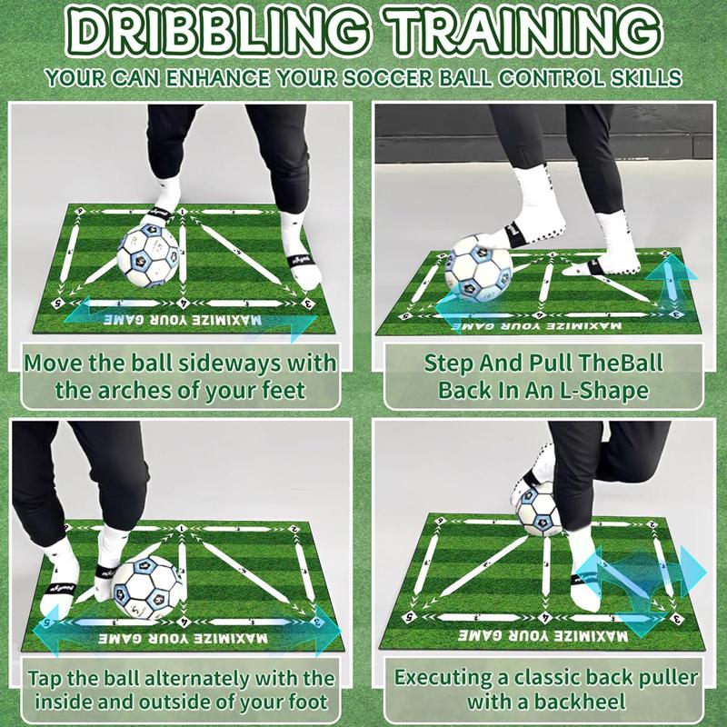Product Introduction of Football Training Mat, Non Slip Foldable Football Training Rug, Indoor Football Equipment, Durable Football Rug, Valentine's Day Gift 14